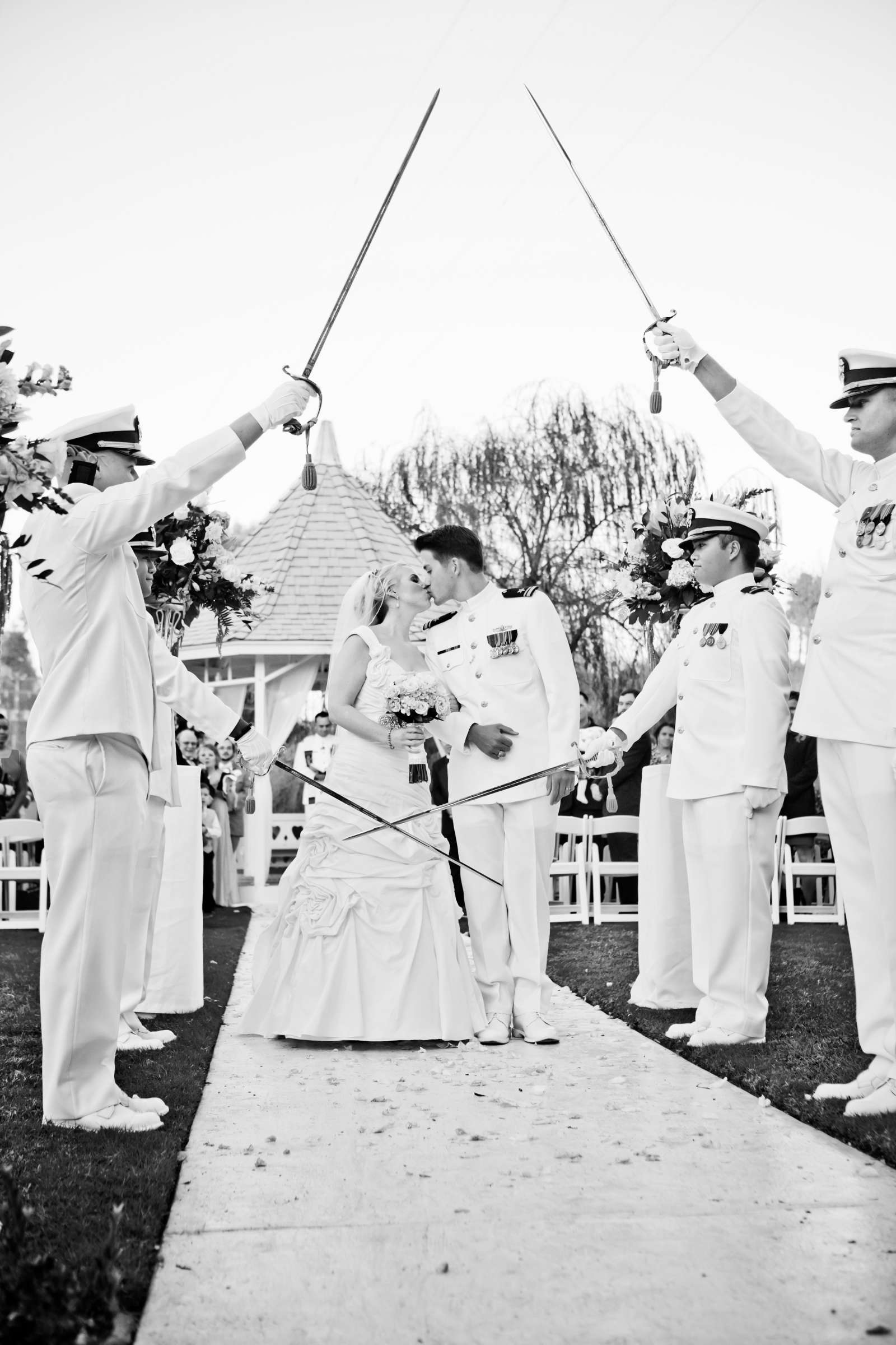 Black and White photo, Ceremony at Grand Tradition Estate Wedding coordinated by Grand Tradition Estate, Michelle and John Wedding Photo #142164 by True Photography