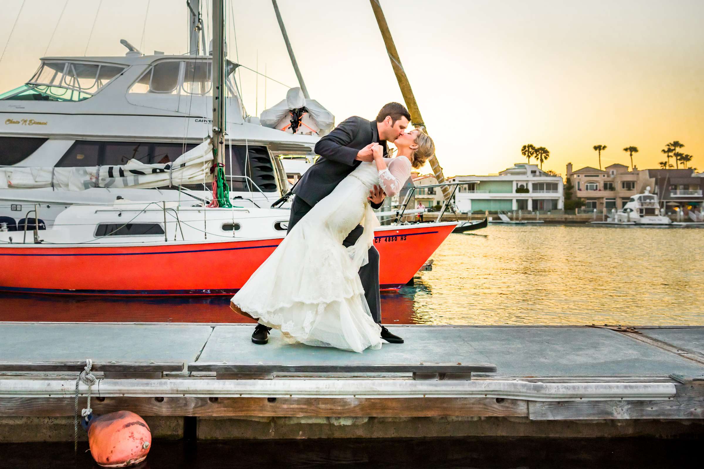 Boat Wedding at Coronado Cays Yacht Club Wedding coordinated by Creative Affairs Inc, Carylie and Kasey Wedding Photo #12 by True Photography
