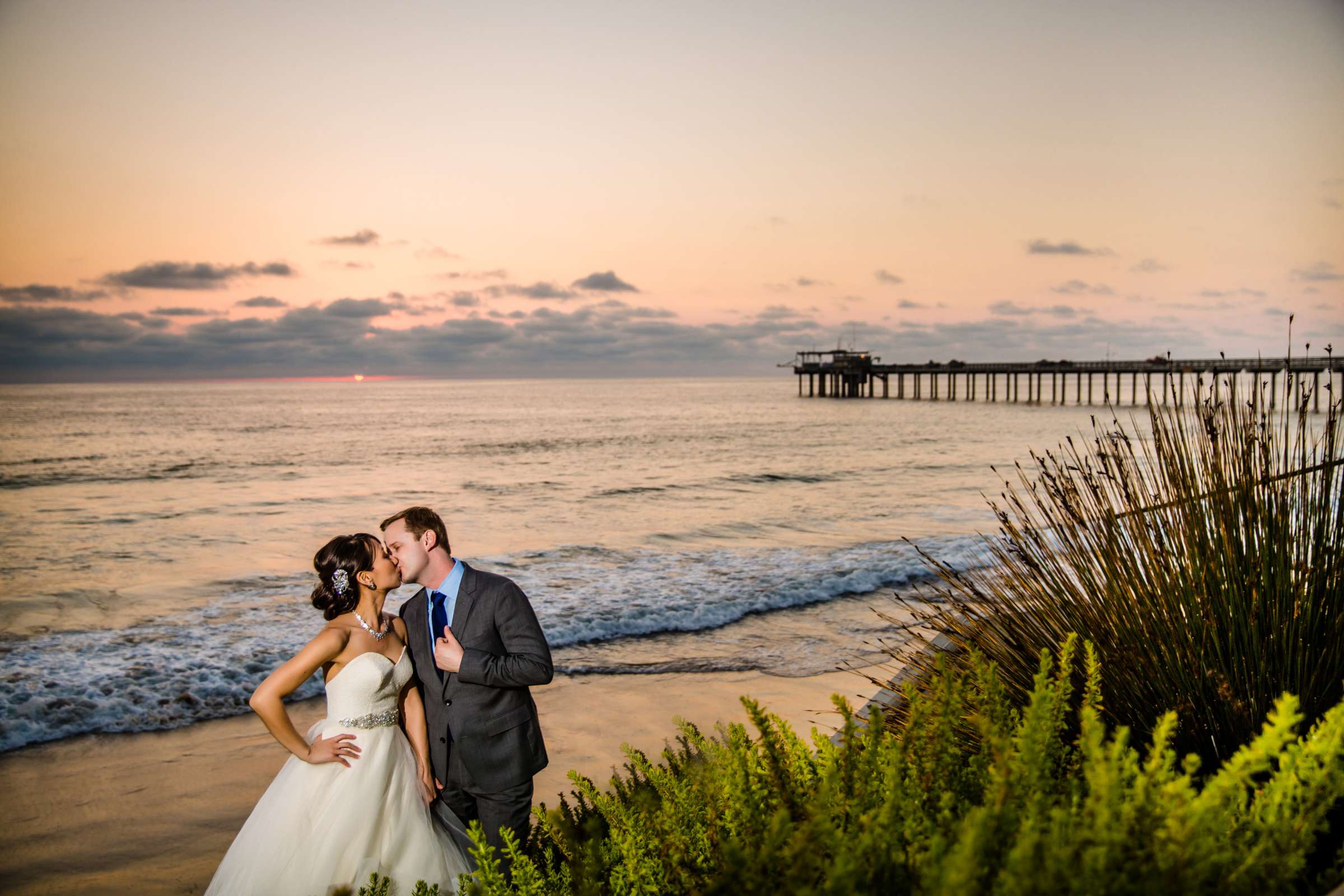 Sunset at Scripps Seaside Forum Wedding coordinated by I Do Weddings, Ami and Jay Wedding Photo #250194 by True Photography