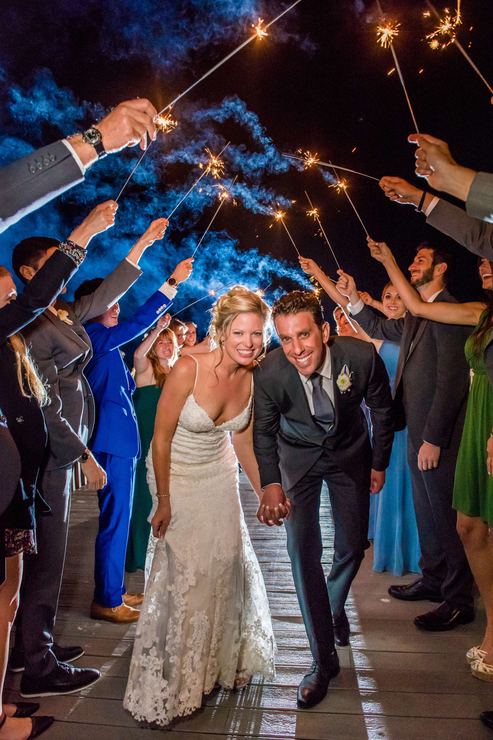 Grand Exit, Sparklers at Paradise Point Wedding coordinated by Elements of Style, Nicky and Matt Wedding Photo #418464 by True Photography