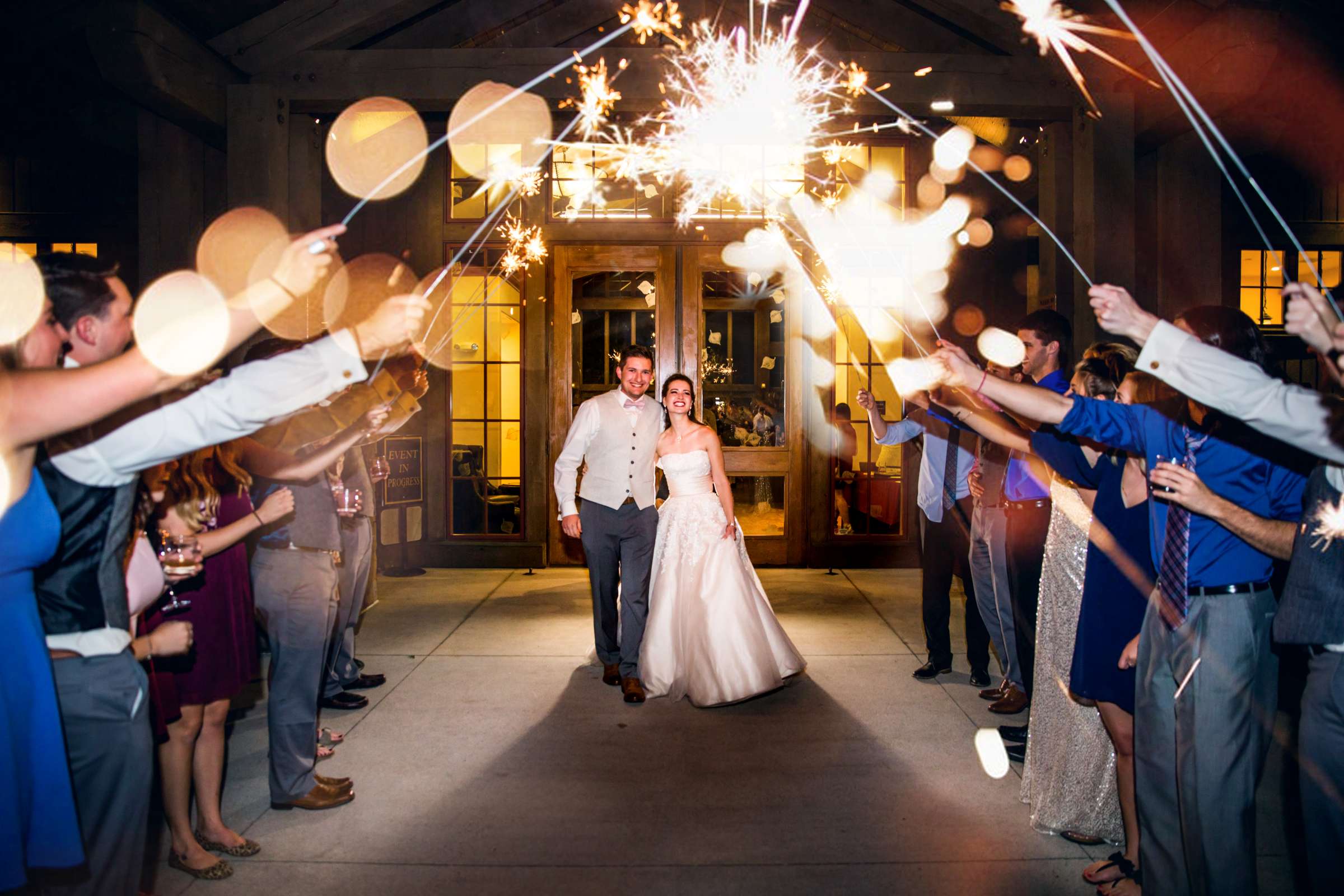 Grand Exit at Donovan Pavilion Wedding, Meghan and Jack Wedding Photo #124 by True Photography