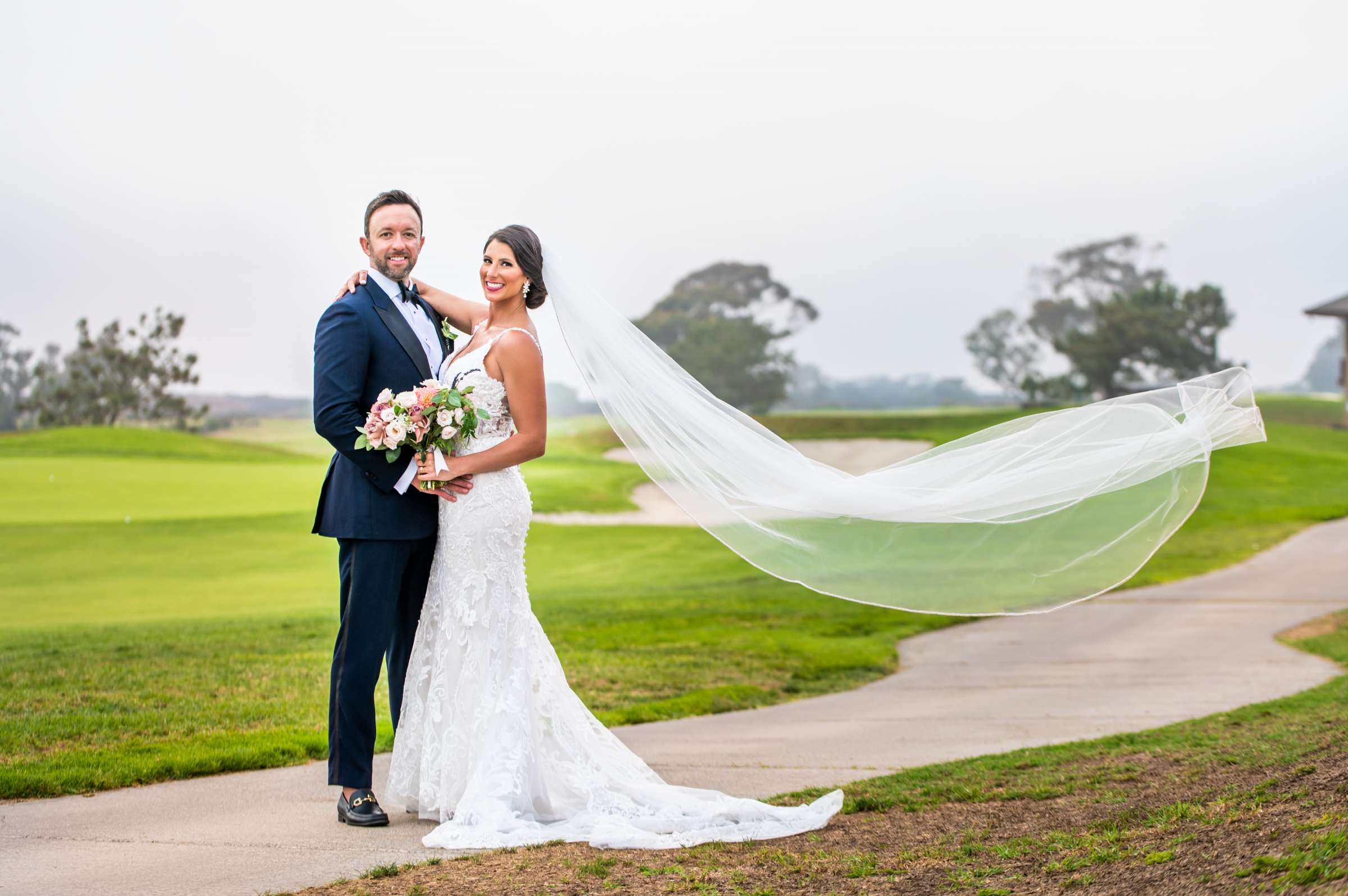 Lodge at Torrey Pines Wedding coordinated by First Comes Love Weddings & Events, Noelle and Mark Wedding Photo #1 by True Photography