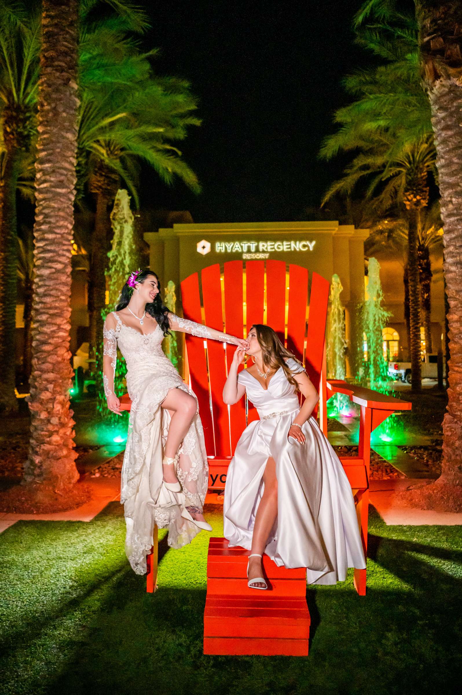Hyatt Regency Indian Wells Resort & Spa Wedding coordinated by Stacey Jones Event Design, Kendall and Kendra Wedding Photo #707567 by True Photography