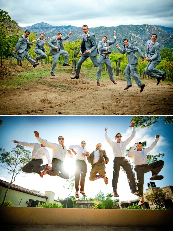 San Diego Wedding Photographers photograph groomsmen having a good time San Diego 