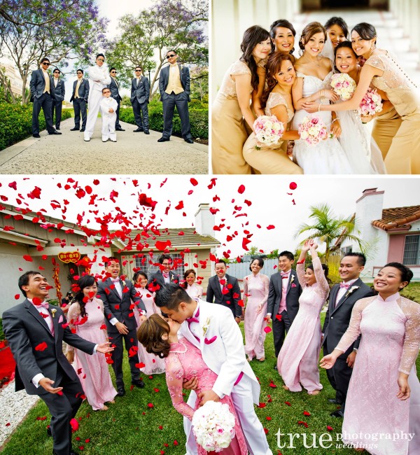San Diego wedding photography of bridal party outfits