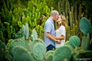 San Diego Wedding Photographer: Engagement Photo Shoot in the cactus garden at Balboa Park