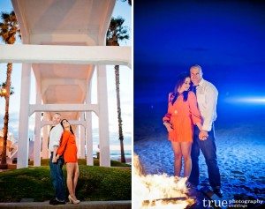 San Diego Wedding Photography: Engagement Phoot Shoot at Oceanside Pier at night