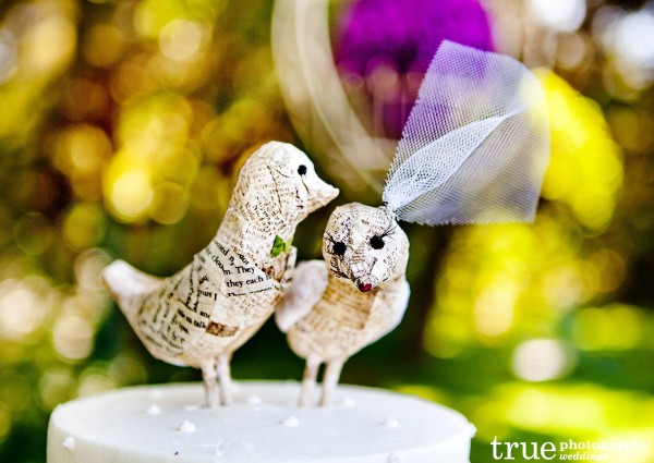 Bird wedding cake topper