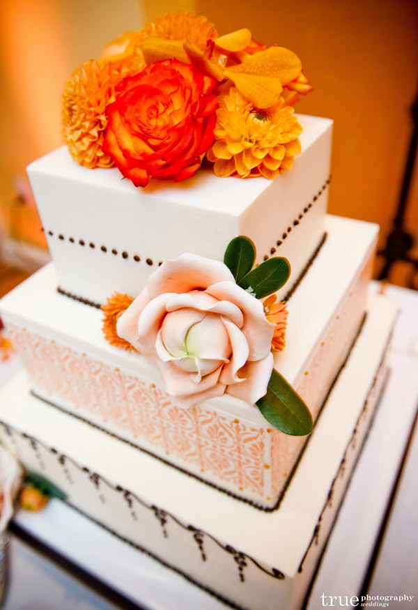 Floral amd lace wedding cakes by Sweet Cheeks Baking Co. in San Diego 
