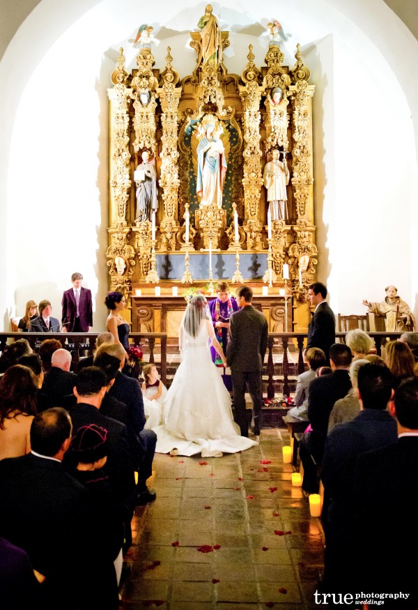 Wedding Ceremony at Saint Francis Chapel in Balboa Park