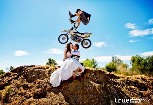 Motorcycle-Tricks-Over-Bride-and-Groom
