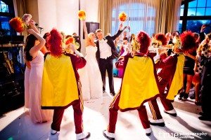 USC-marching-band-at-wedding-