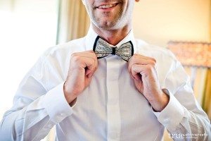 groom bow tie wedding photo
