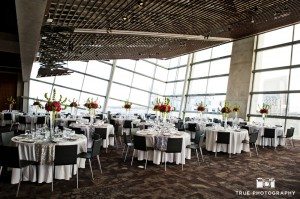 San Diego Central library modern wedding reception