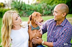 Engagement shoot balboa park with dog