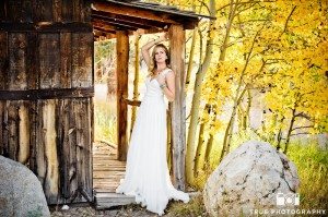 rustic wooden structure bridal photo shoot