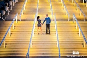 Downtown San Diego engagement photo shoot