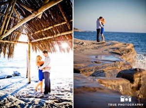 Windnsea engagement photo shoot at different beach spots