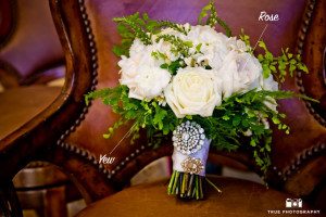 Classic bouquet incorporating yew plant