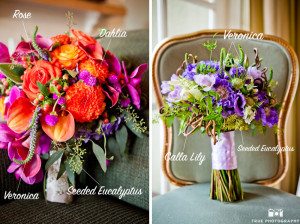 Colorful flower bouquets using veronica flowers