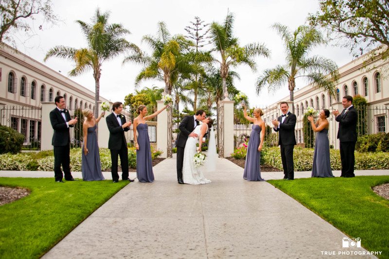 Portrait with the Wedding Party after thier ceremony at Founders Chapel