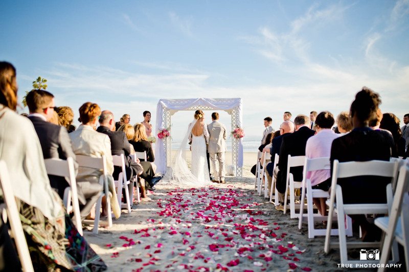 Coronado beach wedding ceremony
