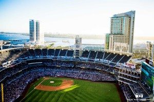 Wedding reception view of San Diego Padres Petco Park from The Ultimate Skybox