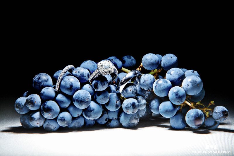 Creative Ring Photo with Grapes