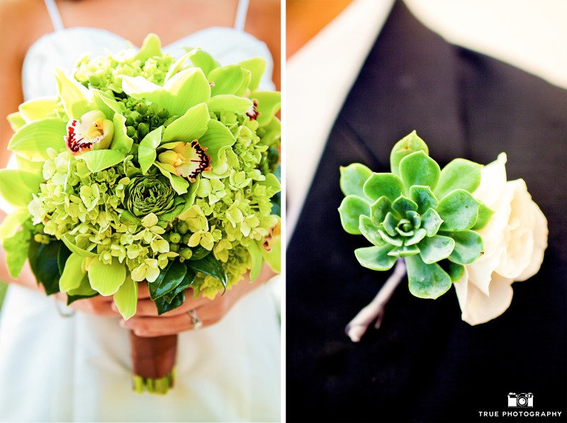 Green wedding flowers