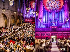 Wedding ceremony at First Congregational Church of Los Angeles