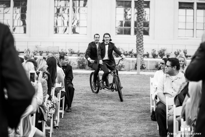 Tandem Bicycle Wedding Fun