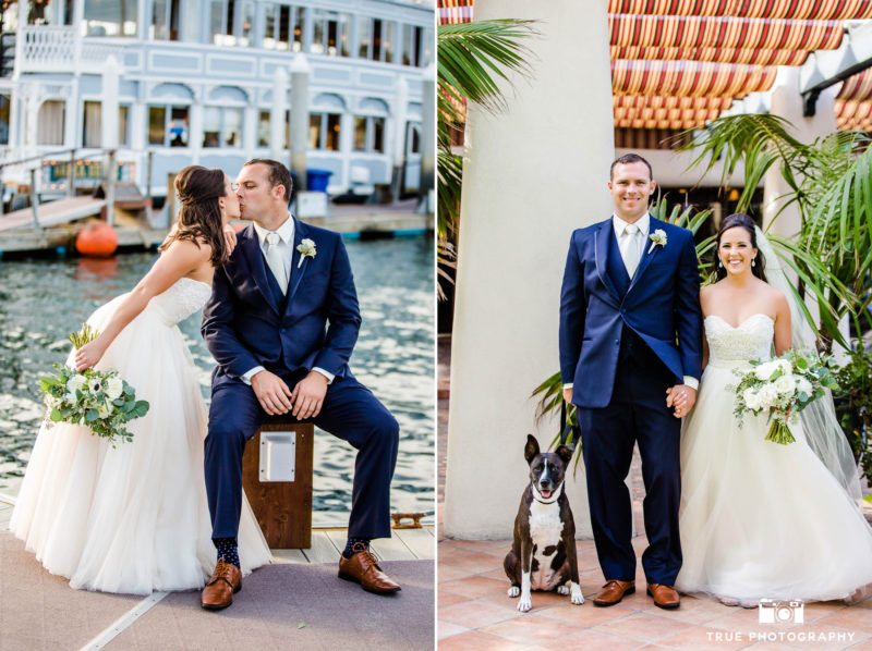Wedding Couple and their Dog