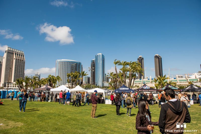 Overall view of eventgoers at local cancer charity event, Best Coast Beer Fest in Downtown San Diego