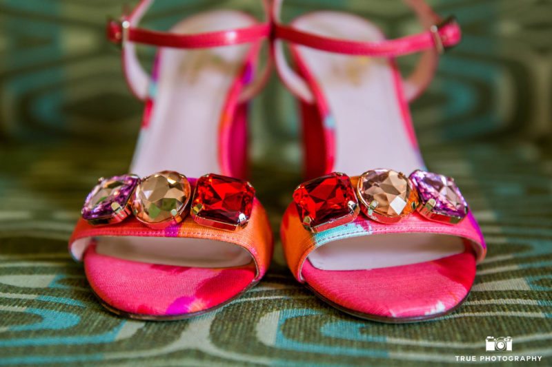 Wedding shoe detail photo