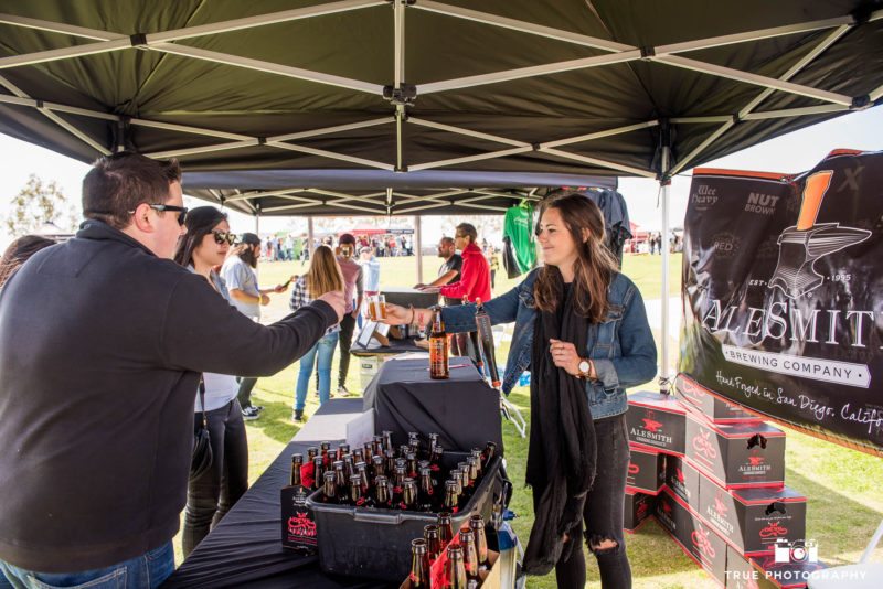 Alesmith Brewing Company hands out beer to eventgoers at Best Coast Beer Fest