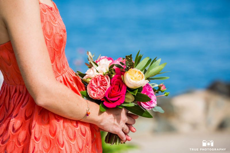 Colorful and Tropical bridesmaid bouquet