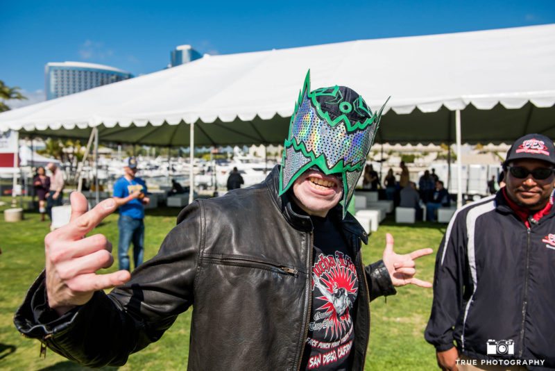 Event goer with wrestling mask at Best Coast Beer Fest