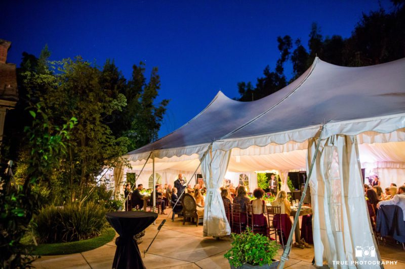 Outdoor Tented Wedding Reception at Rustic Venue