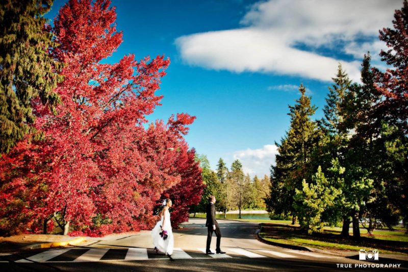 A couples fall wedding in Canada