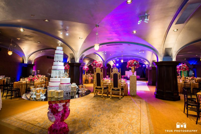 Colorful wedding reception at the US Grant