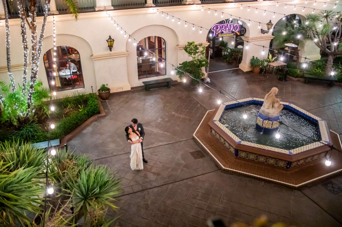 True Photography capturing couple at The Prado at Balboa Park San Diego