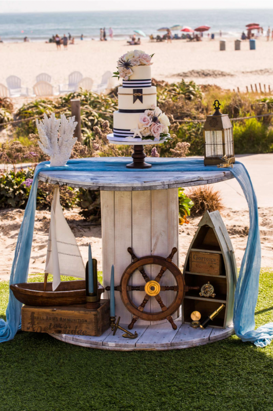 Nautical wedding decor captured by True Photography