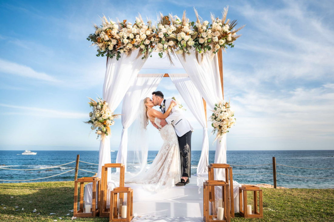 Destination beach wedding photographed by True Photography