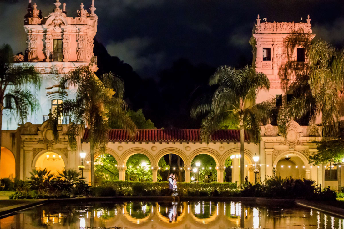 Balboa Park Lily Pond at night photographed by True Photography