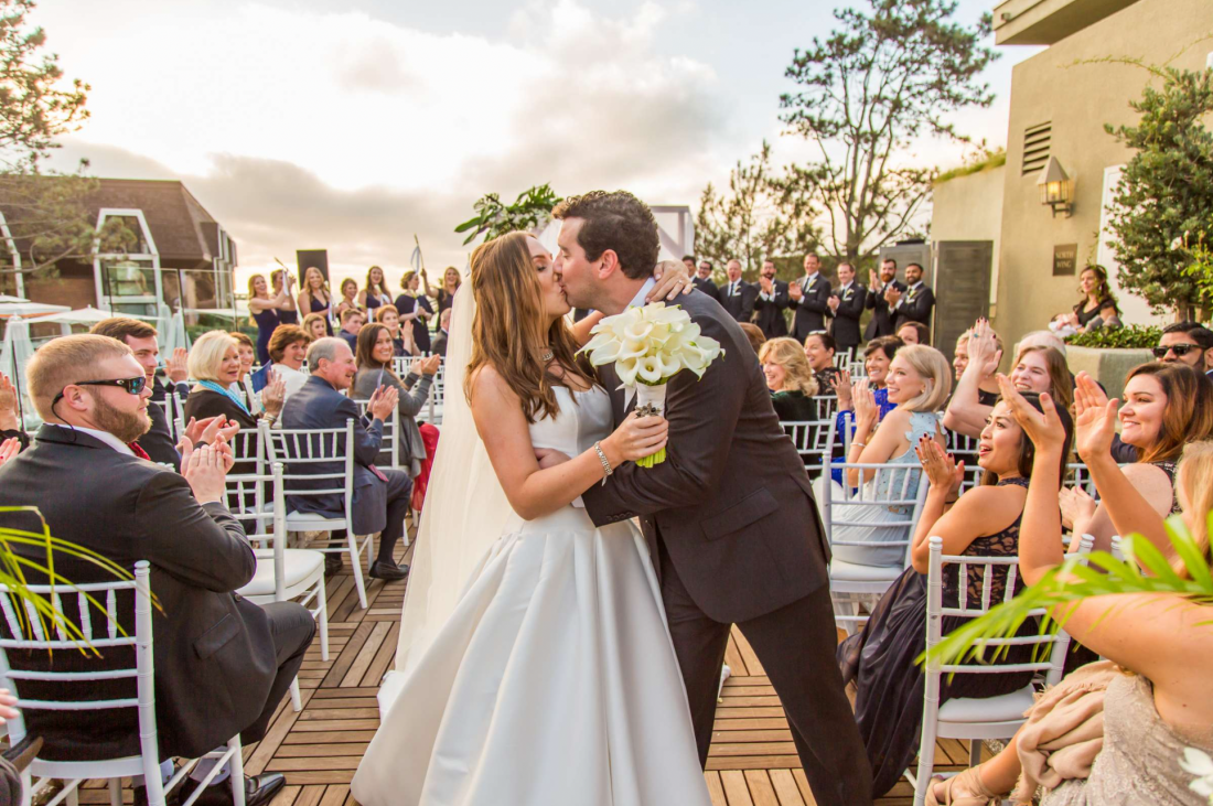L'Auberge Del Mar Wedding sunset ceremony photographed by True Photography