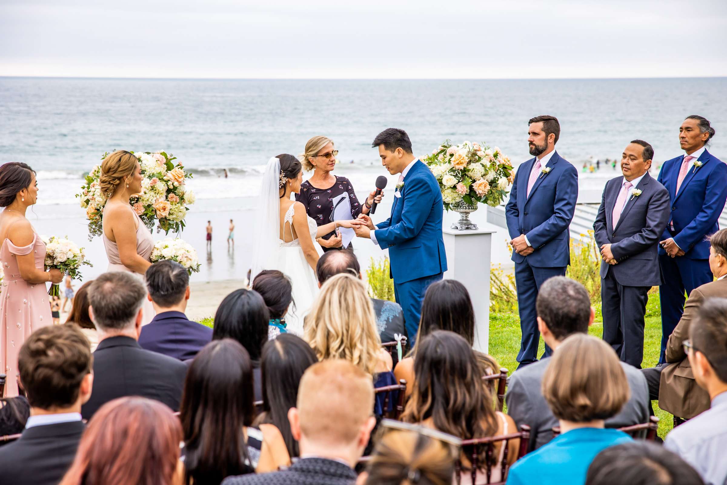 Scripps Seaside Forum Wedding coordinated by Willmus Weddings, Quynh and Tyler Wedding Photo #99 by True Photography