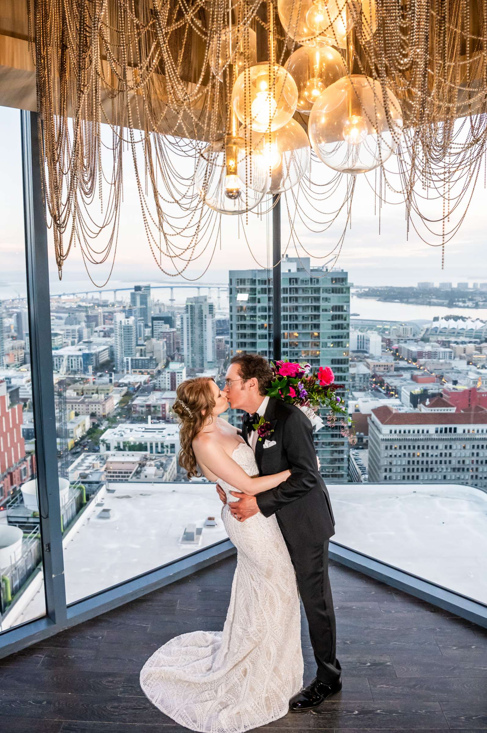 The University Club Atop Symphony Towers Wedding coordinated by Events Inspired SD, Sarah and Joseph Wedding Photo #1 by True Photography