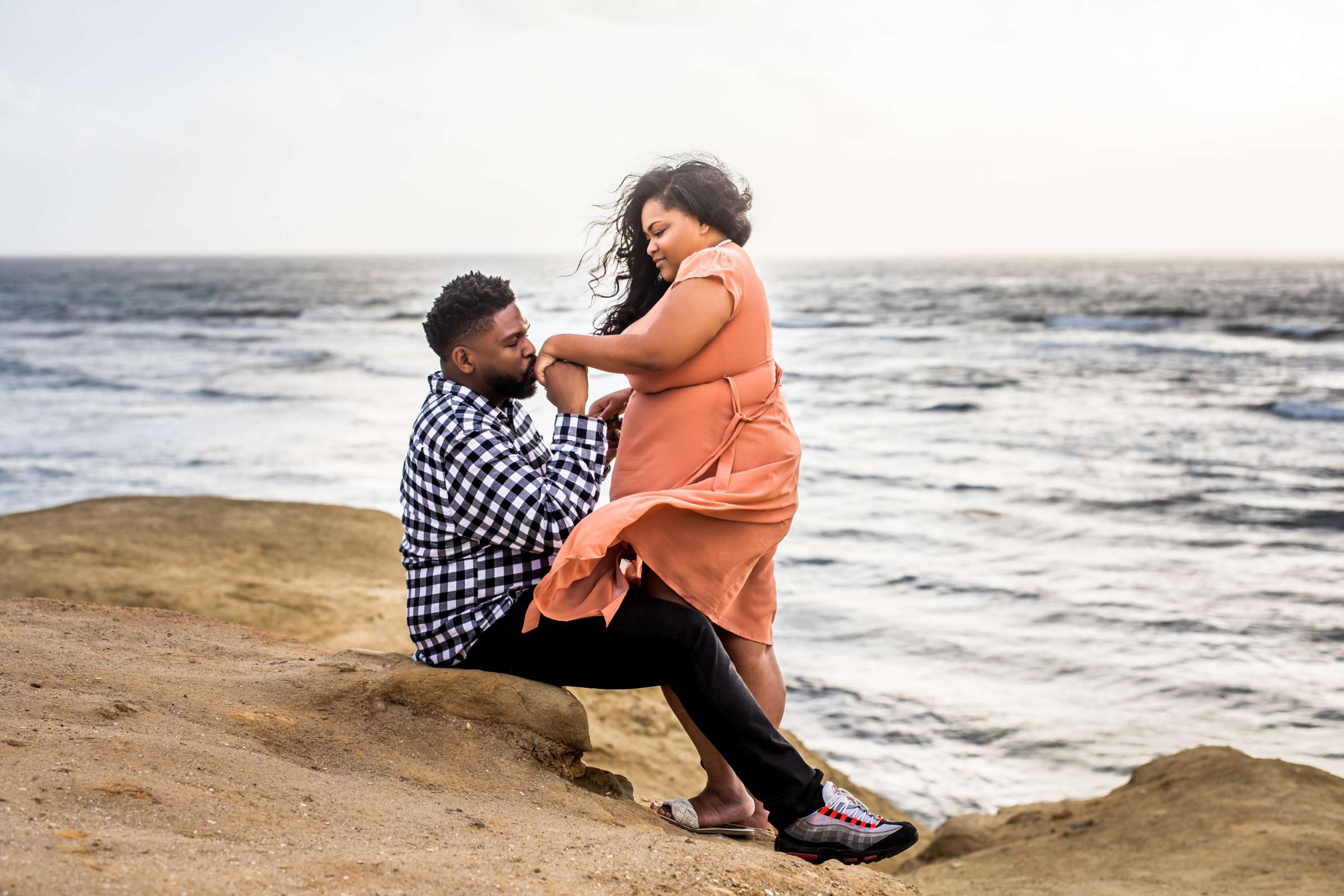 Sunset Cliffs Engagement, Jessica and Michael Engagement Photo #3 by True Photography