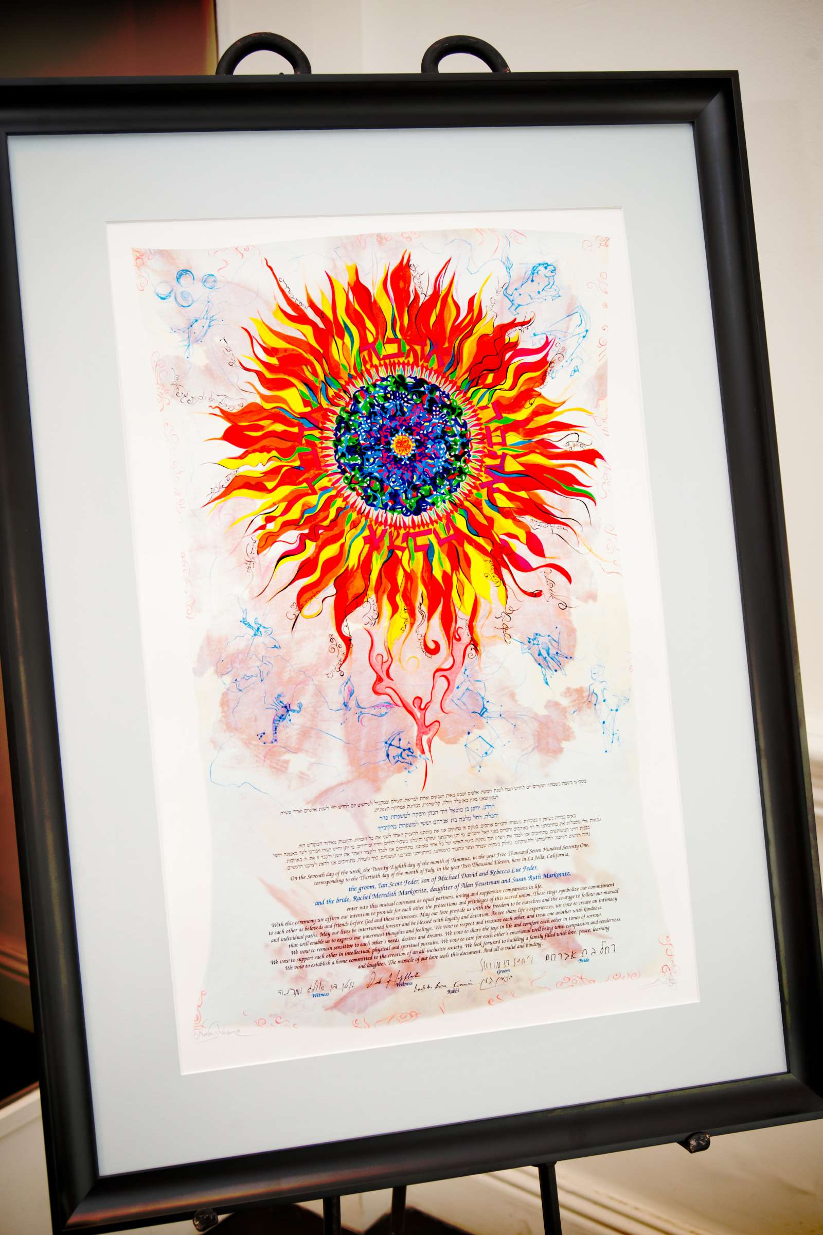 Ketubah at La Valencia Wedding coordinated by Weddings by Design, Rachel and Ian Wedding Photo #20 by True Photography