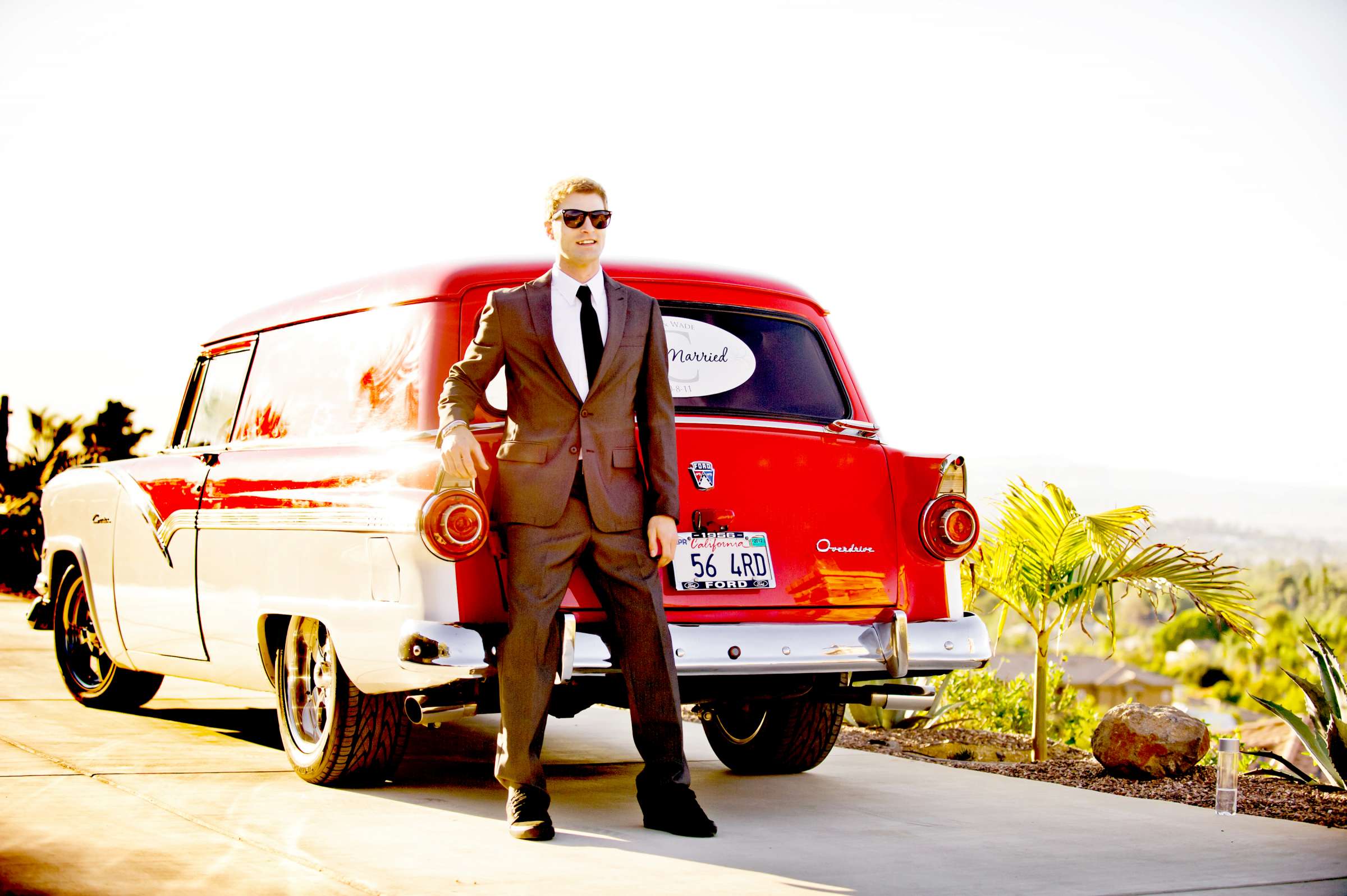 Classic Car at Wedding, Megan and Wade Wedding Photo #1 by True Photography
